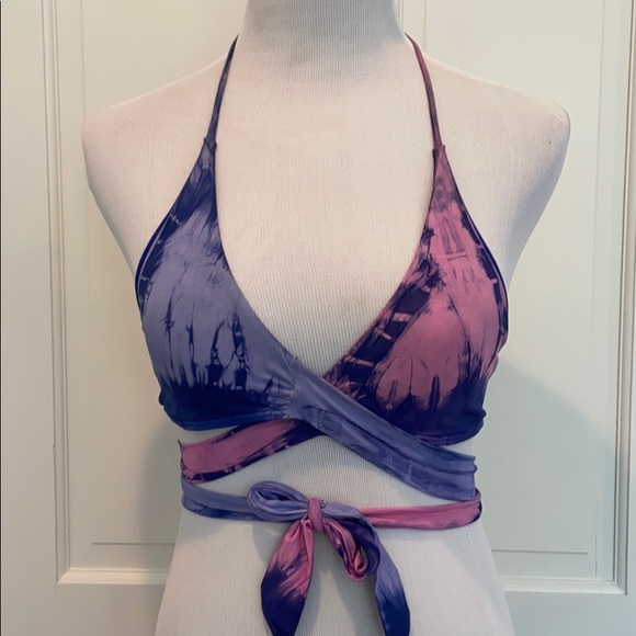Charmosa Tye Die Wrap Bikini Top - Picture 1 of 8